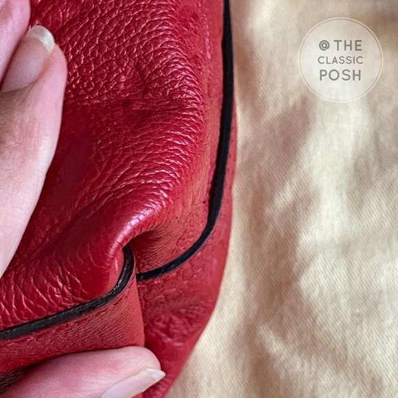 ❌SOLD❌ Louis Vuitton Bastille PM Empreinte Cerise Red Leather Tote Bag DU2184 - Picture 10 of 14